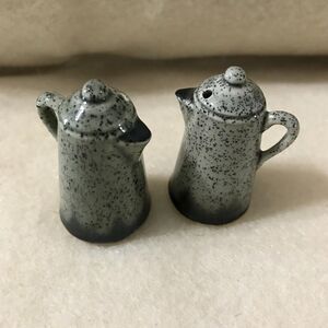 Vintage Arcadia Miniature Salt and Pepper Shakers Coffee Pot